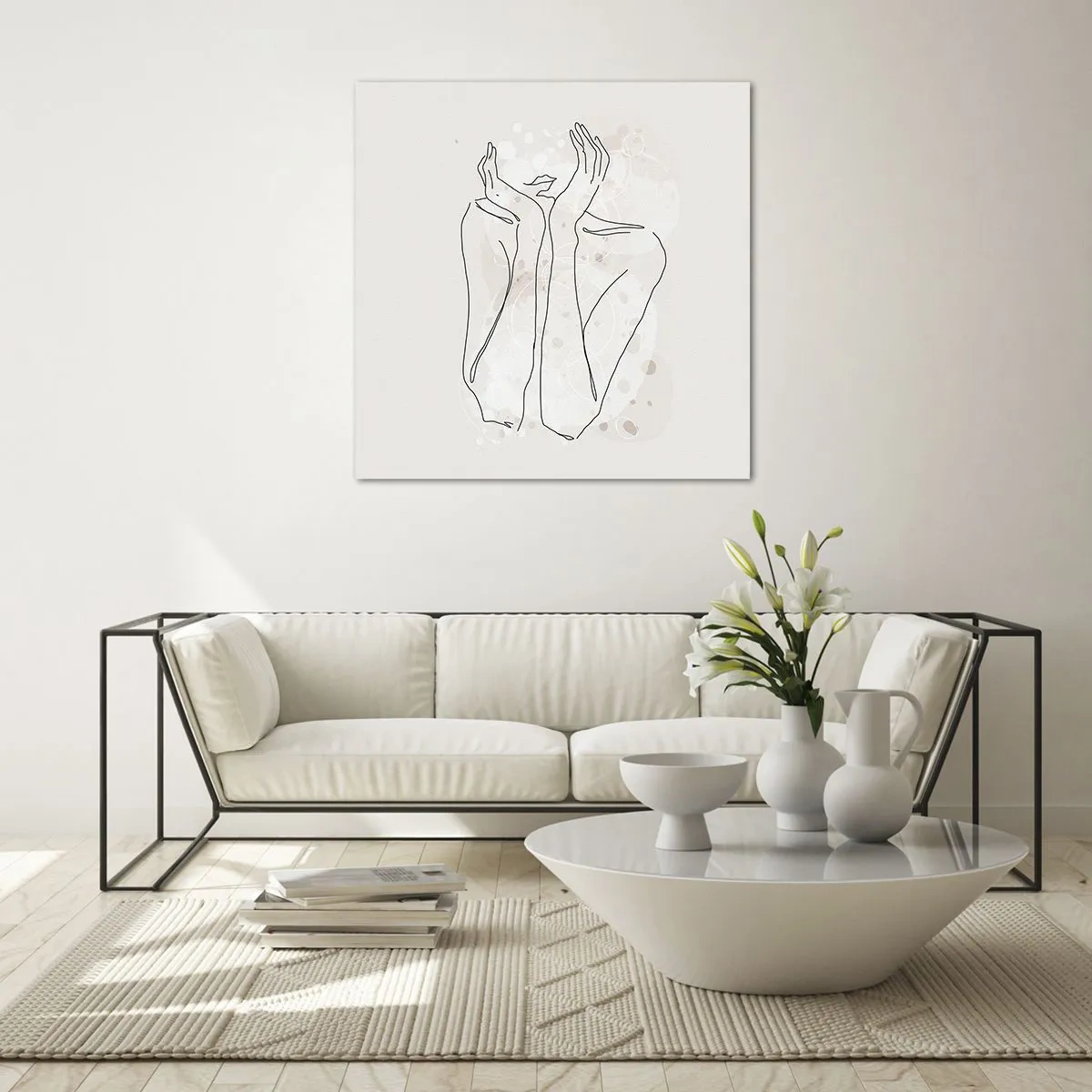 Schilderen op glas - Een dromerig moment - 60x60 cm