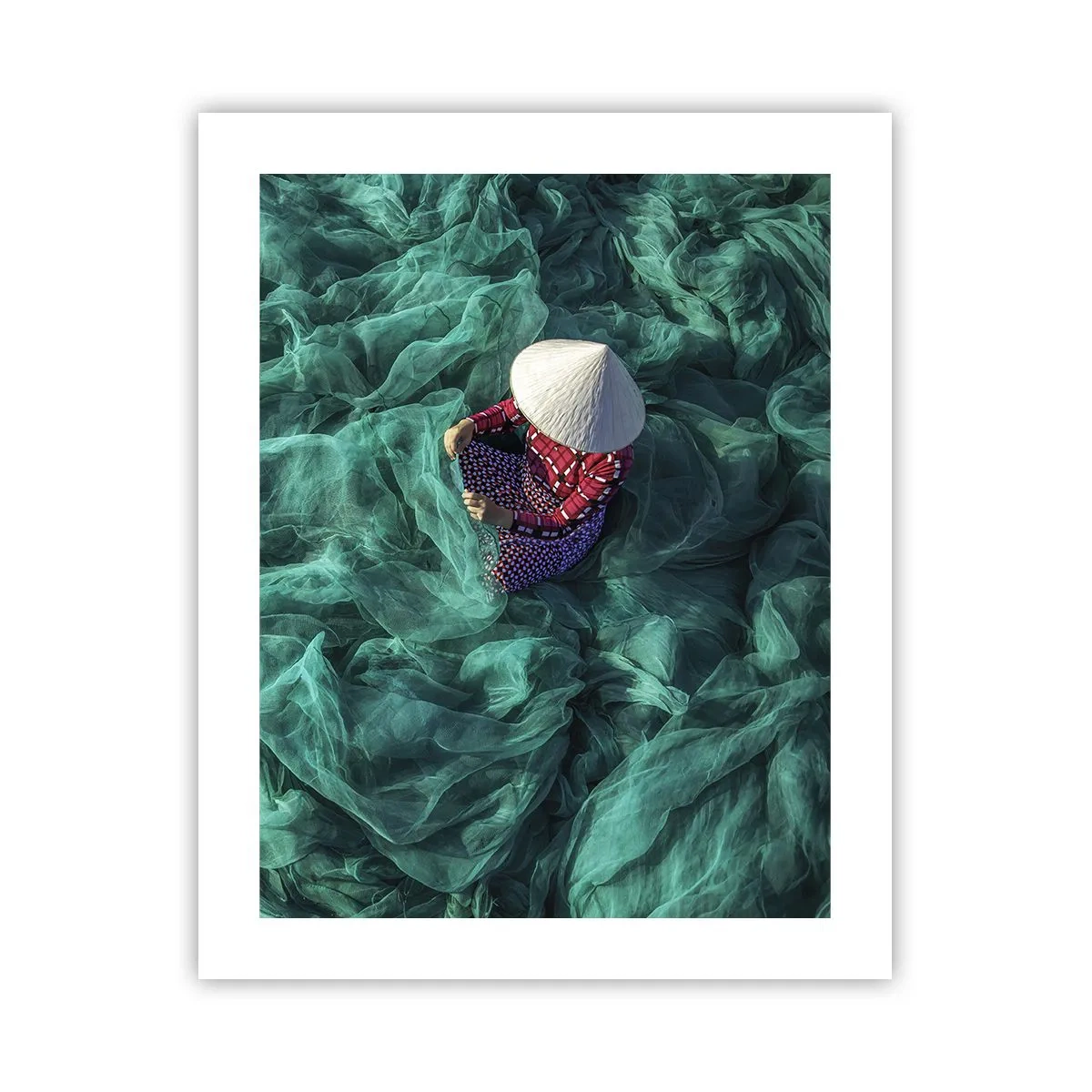 Poster - In een zee van netten - 40x50 cm