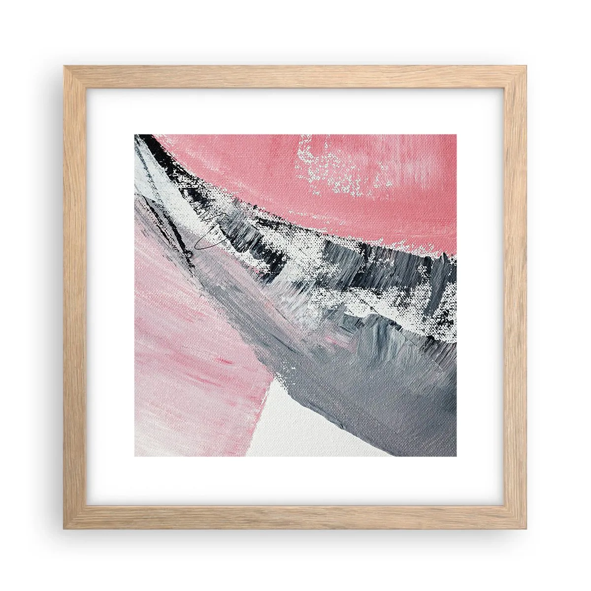 Een poster in een licht eiken lijst - Bijpassende compositie - 30x30 cm