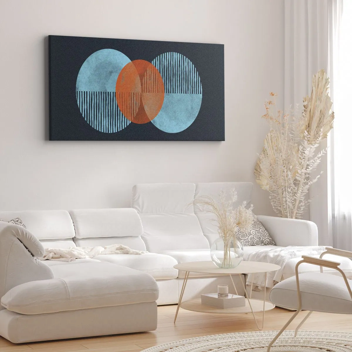 Schilderen op canvas - Symmetrische compositie - 100x40 cm