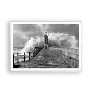 Poster in een witte lijst - Onbevreesd - 100x70 cm