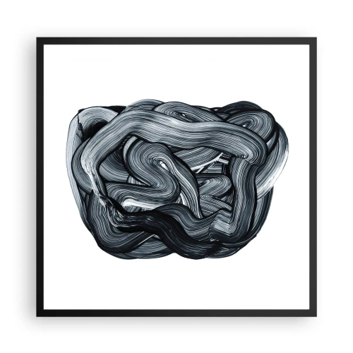 Poster in een zwarte lijst - Het is niet zo eenvoudig - 60x60 cm