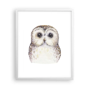 Poster in een witte lijst - Kijk in mijn ogen - 40x50 cm