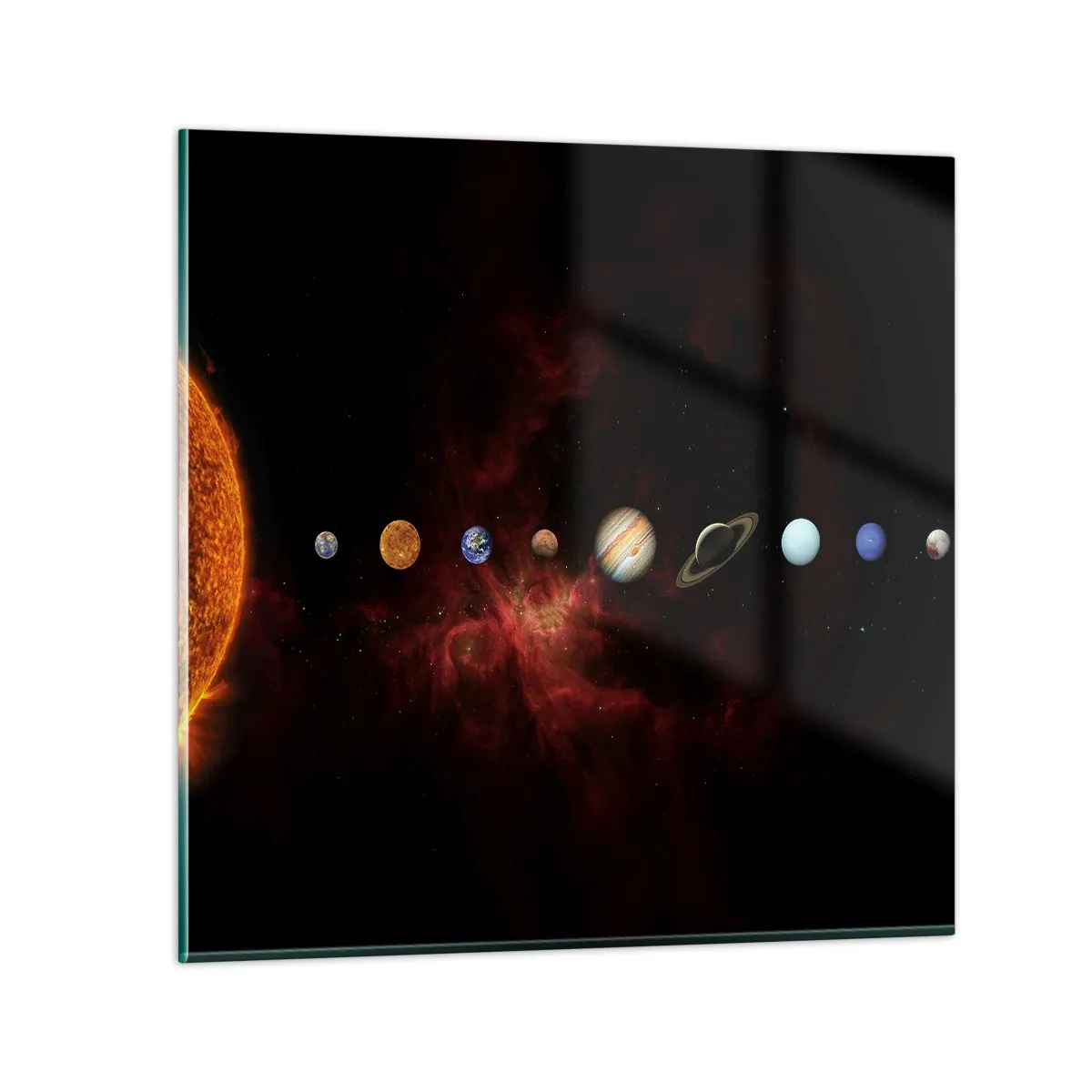 Schilderen op glas - Onze buurt - 60x60 cm