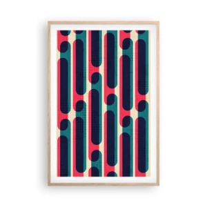 Een poster in een licht eiken lijst - In de diepte en vooruit - 61x91 cm