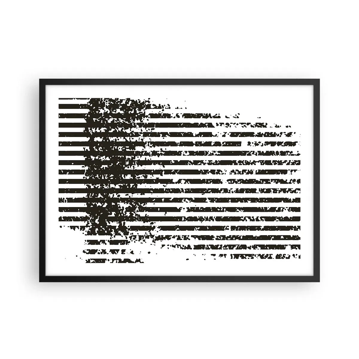 Poster in een zwarte lijst - Ritme en ruis - 70x50 cm