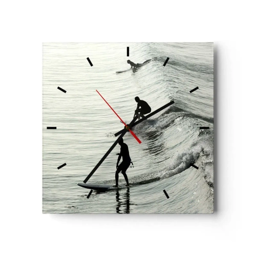 Wandklok - Klok - Om de golf te ontmoeten - 30x30 cm