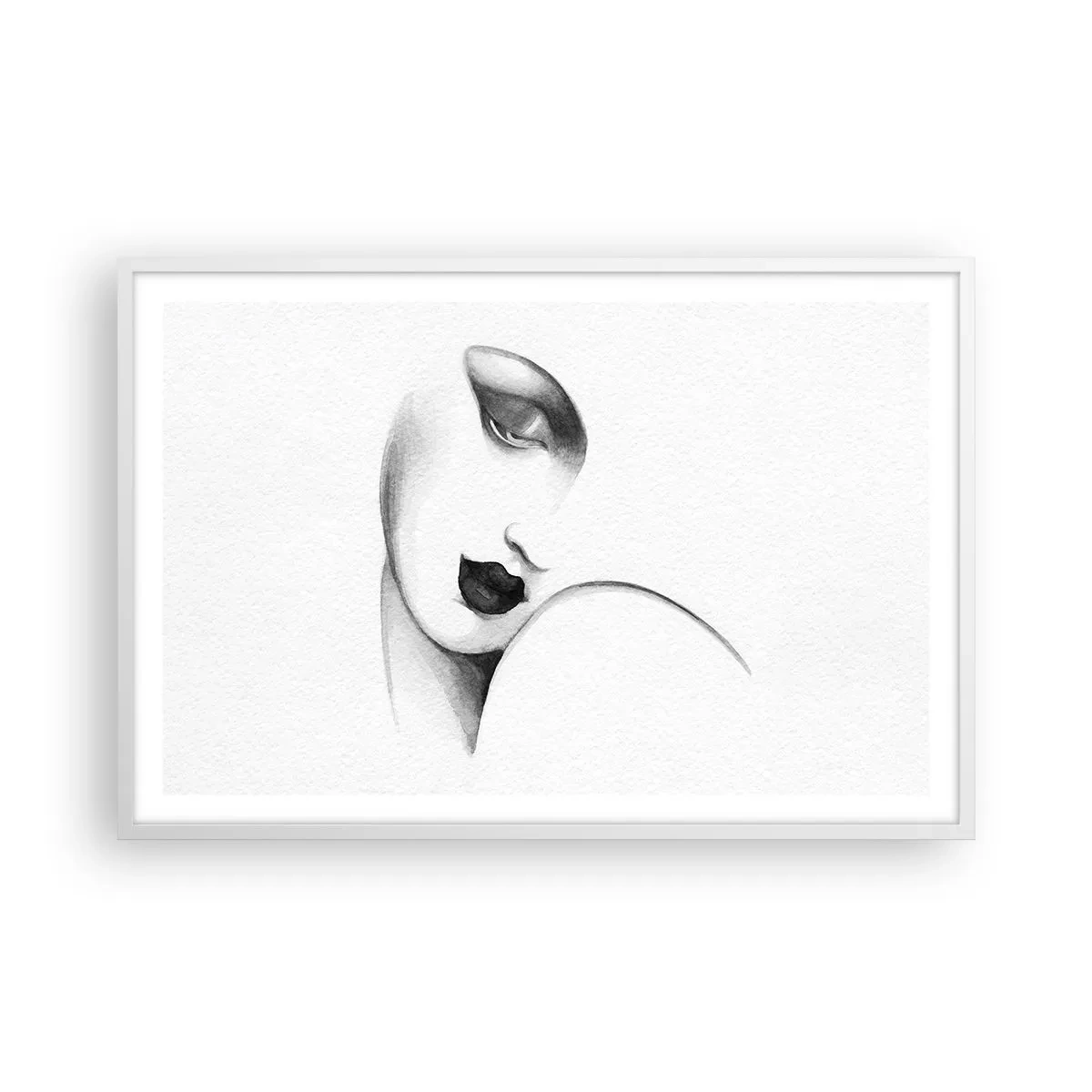 Poster in een witte lijst - In de stijl van Łempicka - 91x61 cm