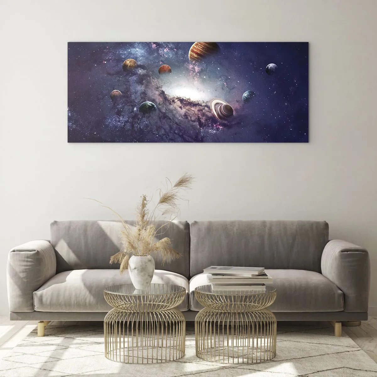 Schilderen op glas - Zonne-dans systeem - 120x50 cm