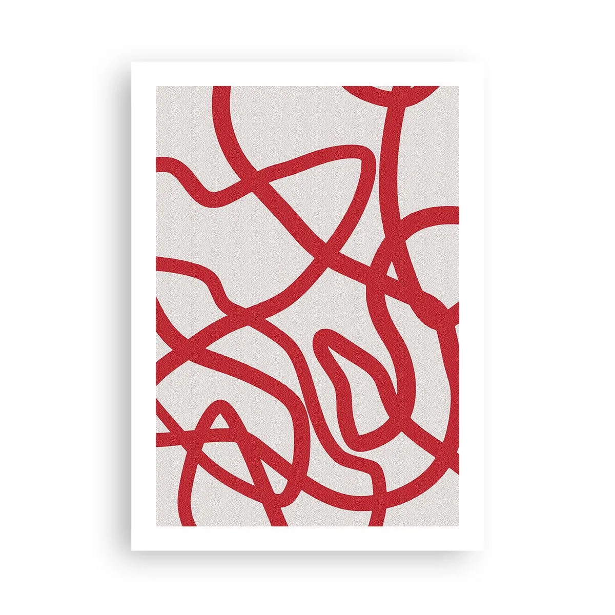 Poster - Rood op wit - 50x70 cm