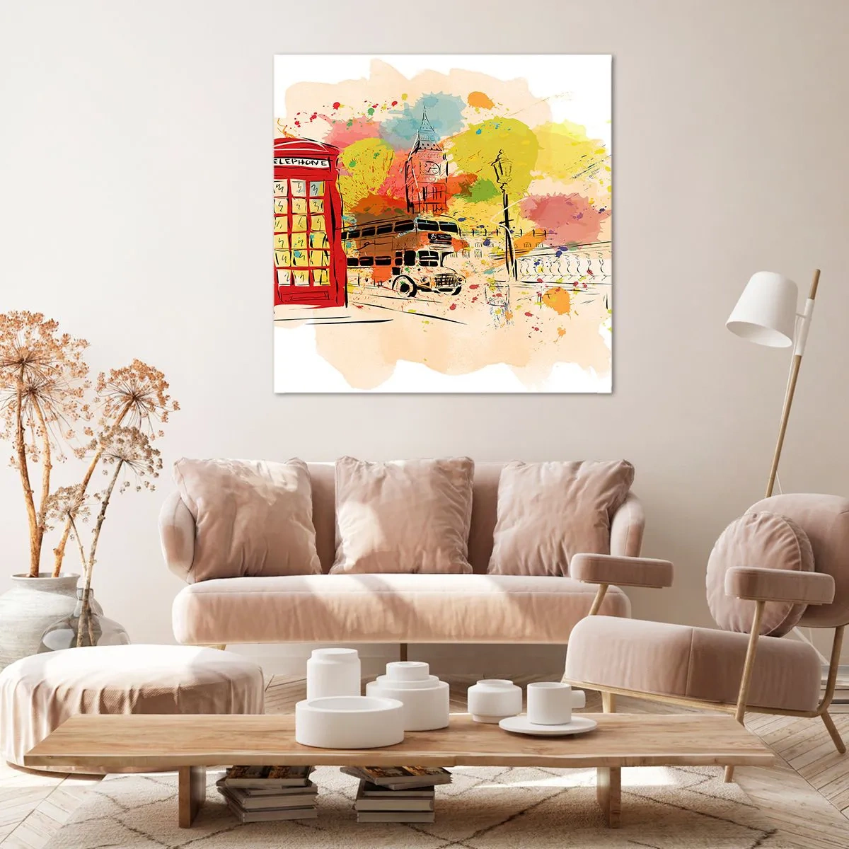 Schilderen op canvas - De stad van de afwisseling - 70x70 cm