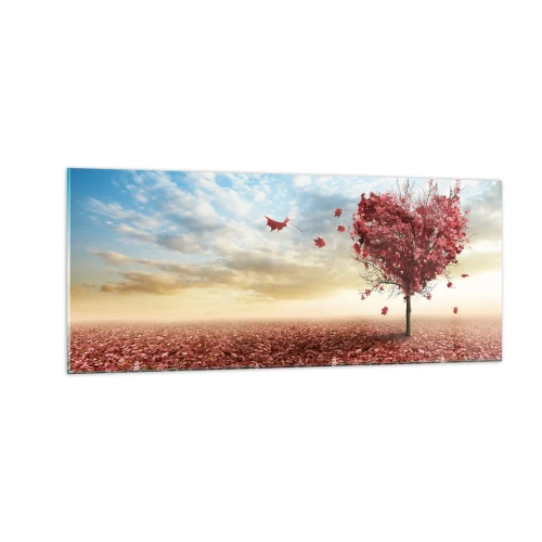 Schilderen op glas - Word ook verliefd - 100x40 cm