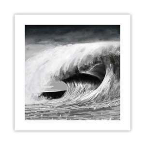 Poster - De woede van de oceaan - 40x40 cm