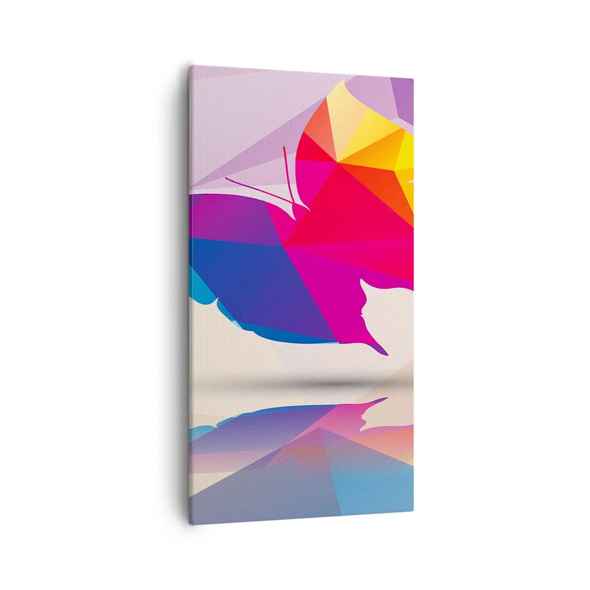 Schilderen op canvas - Vlinder regenboog - 55x100 cm