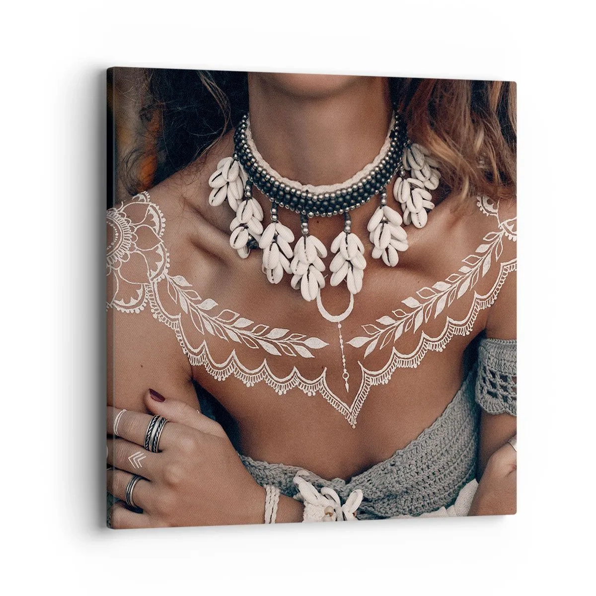 Schilderen op canvas - Talismannen, rituelen van vrouwelijkheid - 40x40 cm