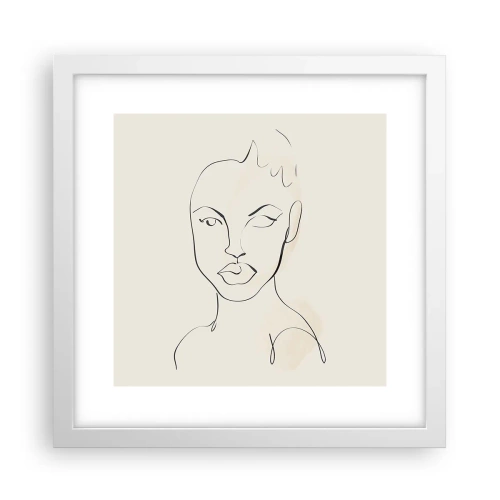 Poster in een witte lijst - Een overzicht van sensualiteit - 30x30 cm