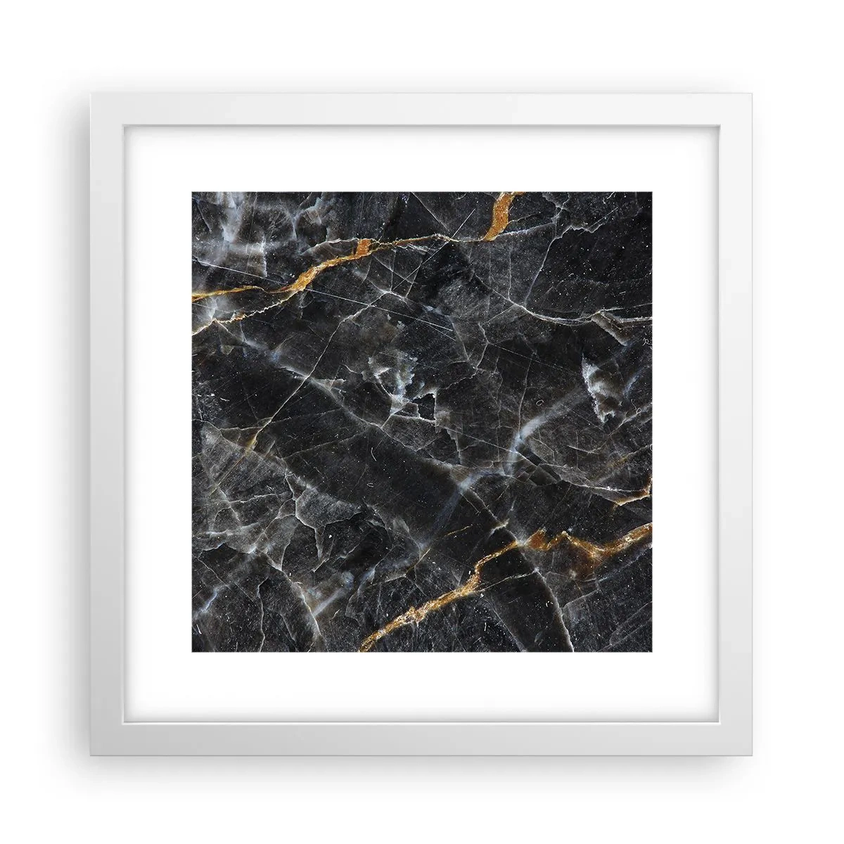 Poster in een witte lijst - Het innerlijke leven van de steen - 30x30 cm