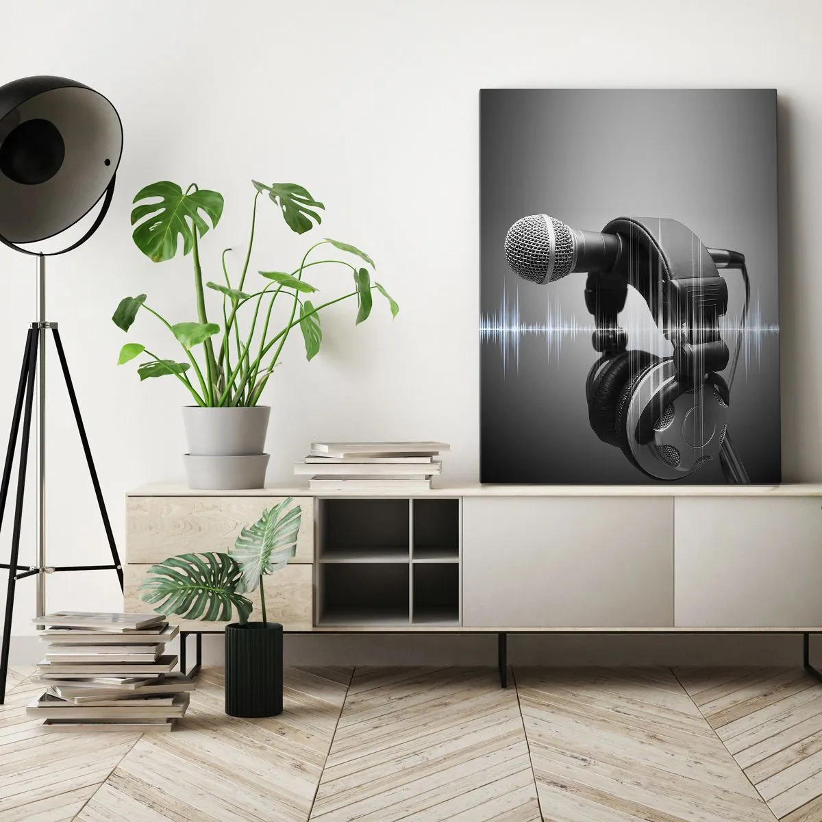 Schilderen op canvas - Je kunt het zingen nog steeds horen - 80x120 cm