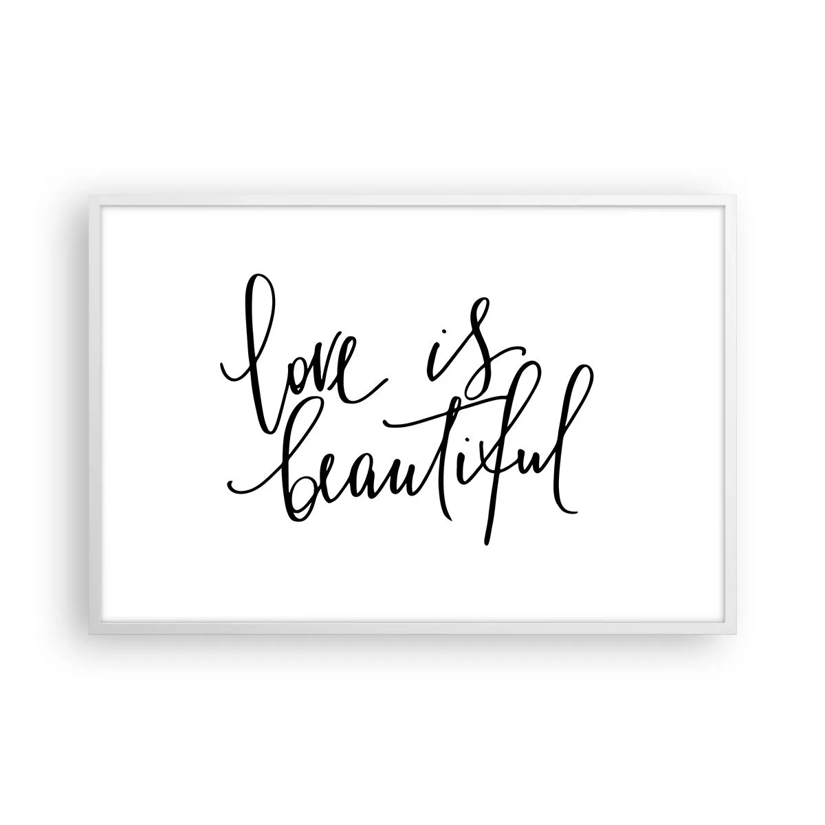 Poster in een witte lijst - Lees en herhaal - 91x61 cm