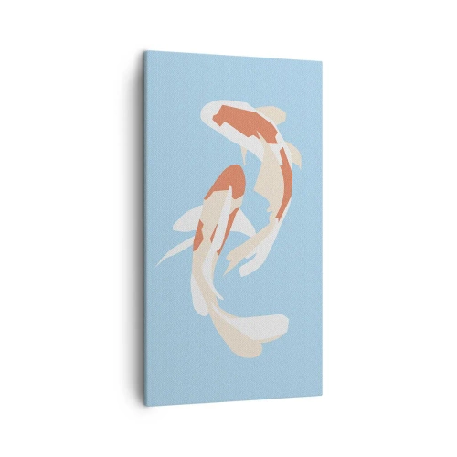 Schilderen op canvas - Spontaan synchroonzwemmen - 45x80 cm