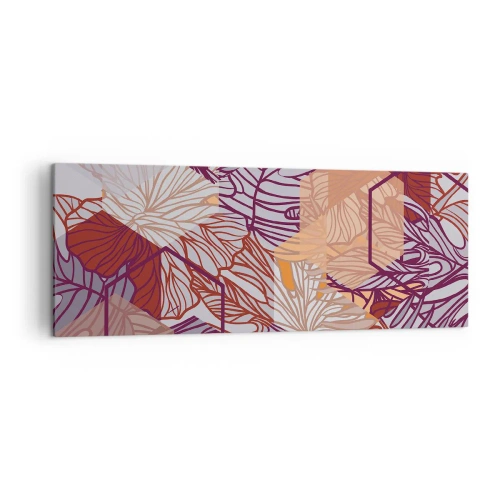 Schilderen op canvas - Onmogelijke relatie tussen geometrie en natuur - 140x50 cm