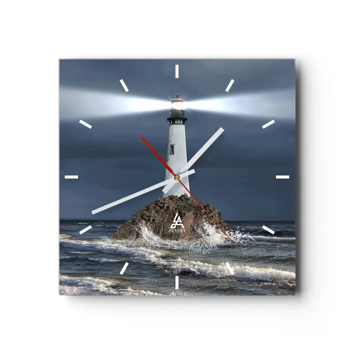 Wandklok - Klok - Hier... hier... hier! - 30x30 cm