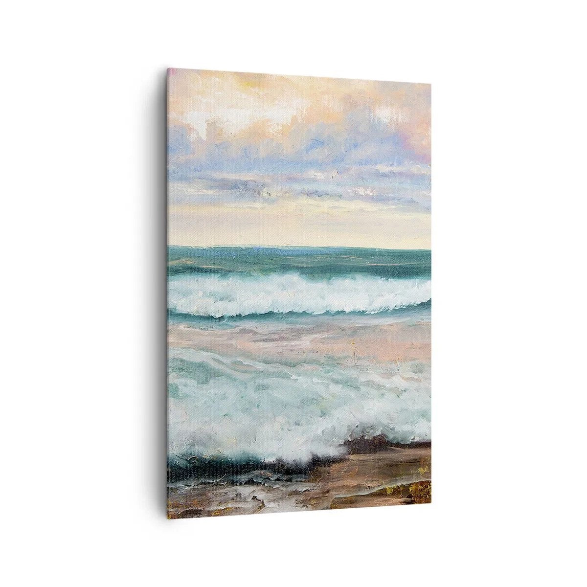Schilderen op canvas - Hier maak je je ziel glad - 80x120 cm