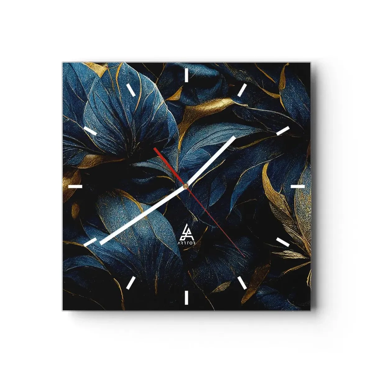 Wandklok - Klok - Met goud gevoerd - 40x40 cm