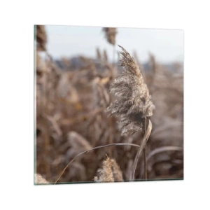 Schilderen op glas - Tijd om met de wind mee te gaan - 60x60 cm