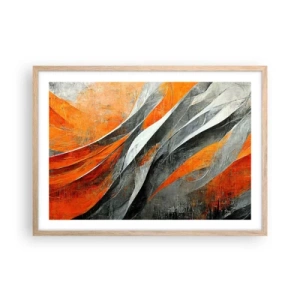 Een poster in een licht eiken lijst - Hitte en koude - 70x50 cm