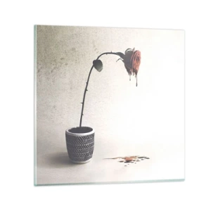 Schilderen op glas - Rosa dolorosa - 60x60 cm