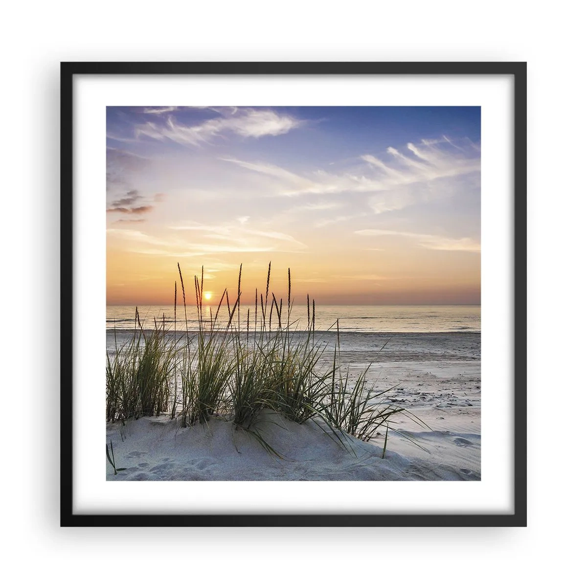 Poster in een zwarte lijst - Kijk, denk, voel - 50x50 cm