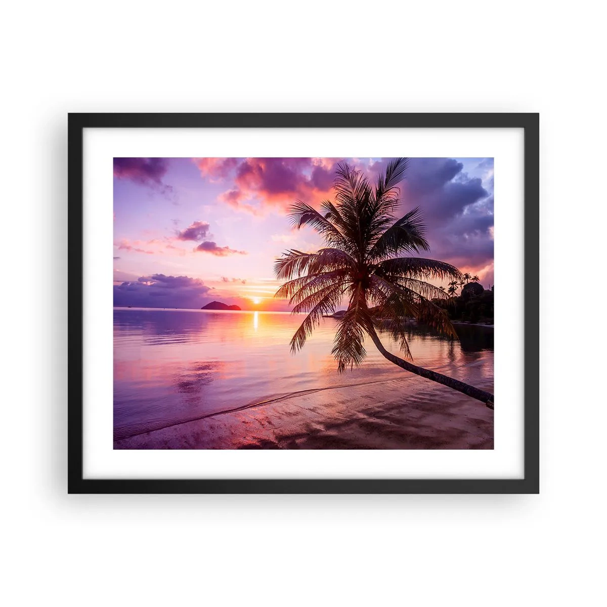 Poster in een zwarte lijst - Geluk tot aan de horizon - 50x40 cm