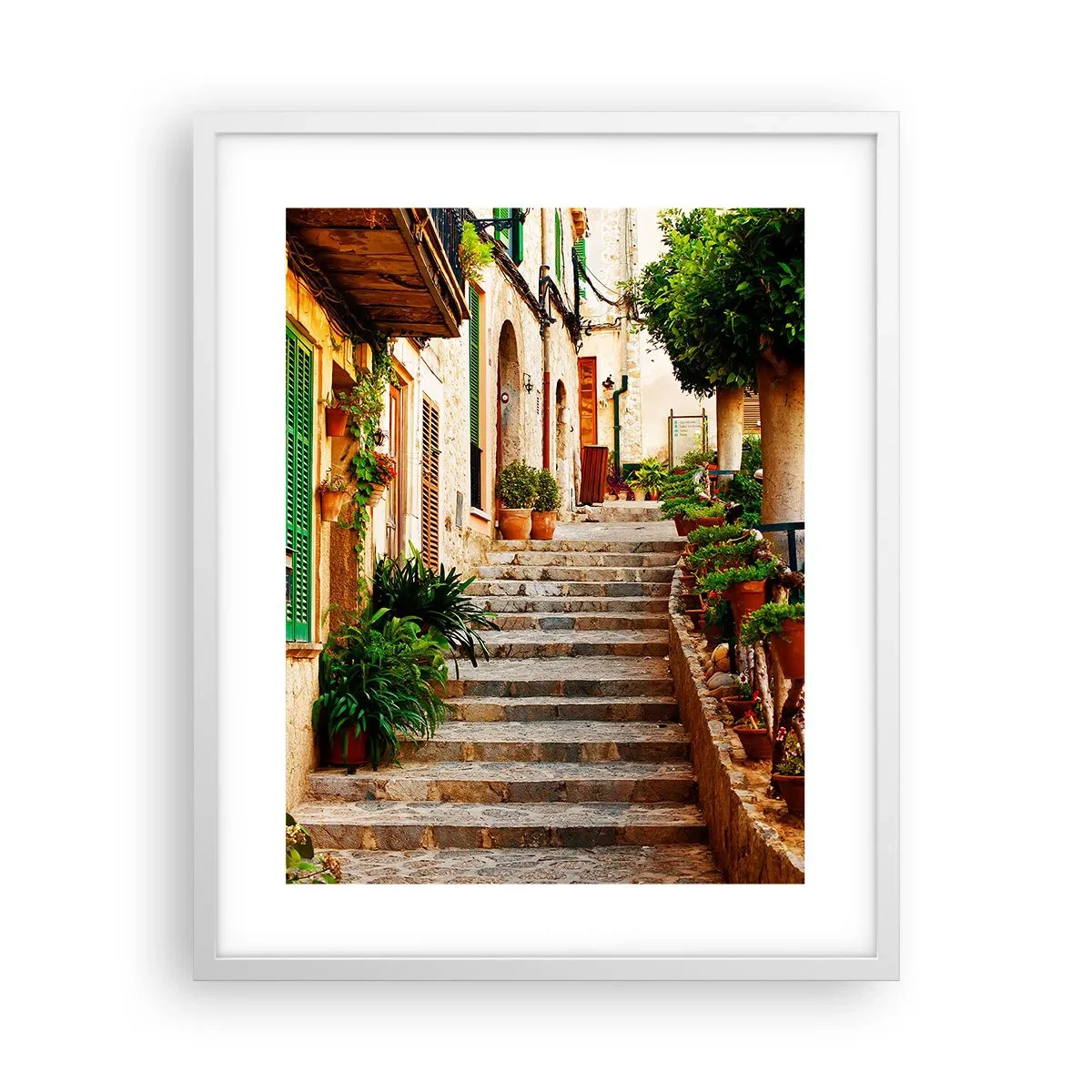 Poster in een witte lijst - De charme van een Spaanse vakantie - 40x50 cm
