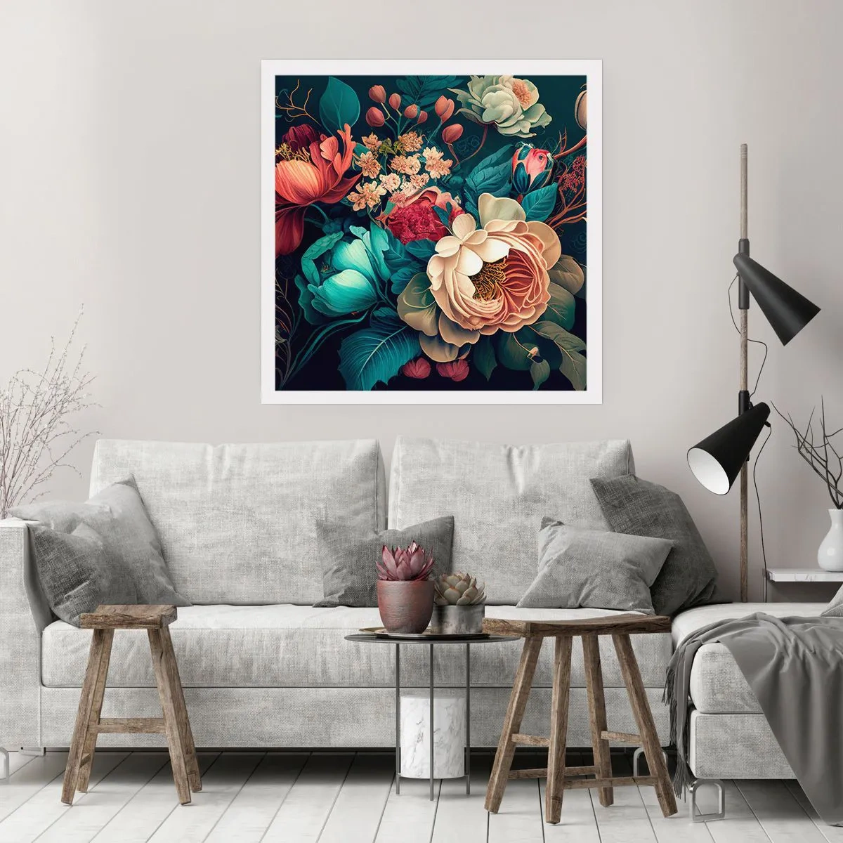 Poster - 19e-eeuwse charme - 30x30 cm