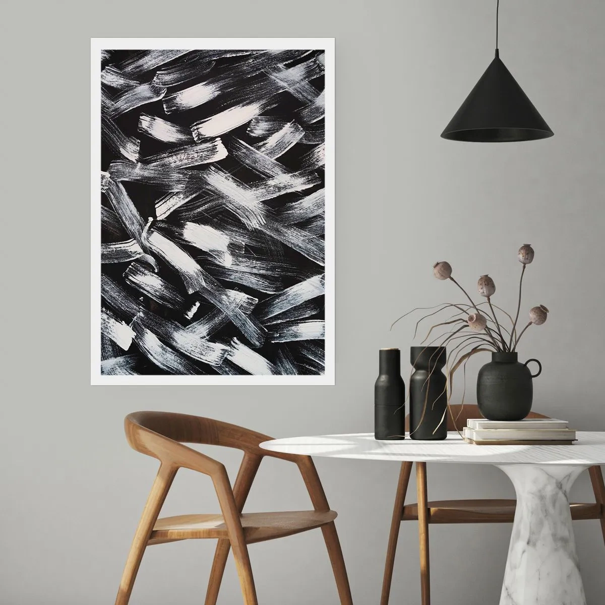 Poster - Abstractie in de industriële spirit - 61x91 cm