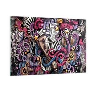 Schilderen op glas - Ingewikkelde melodie - 120x80 cm