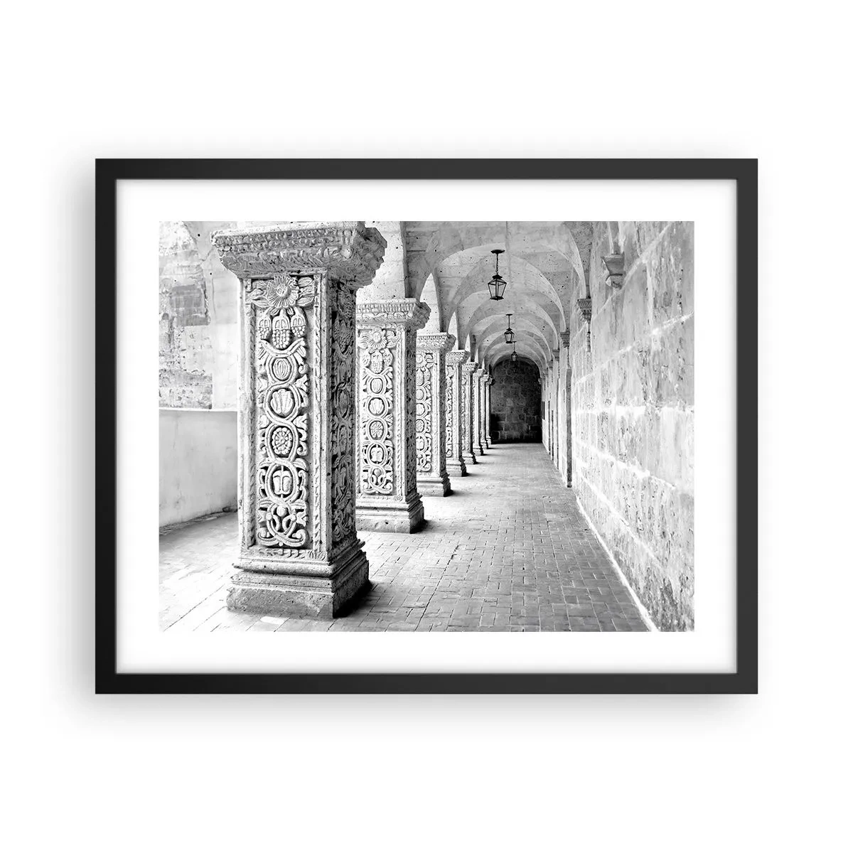 Poster in een zwarte lijst - En waar naar toe….? - 50x40 cm