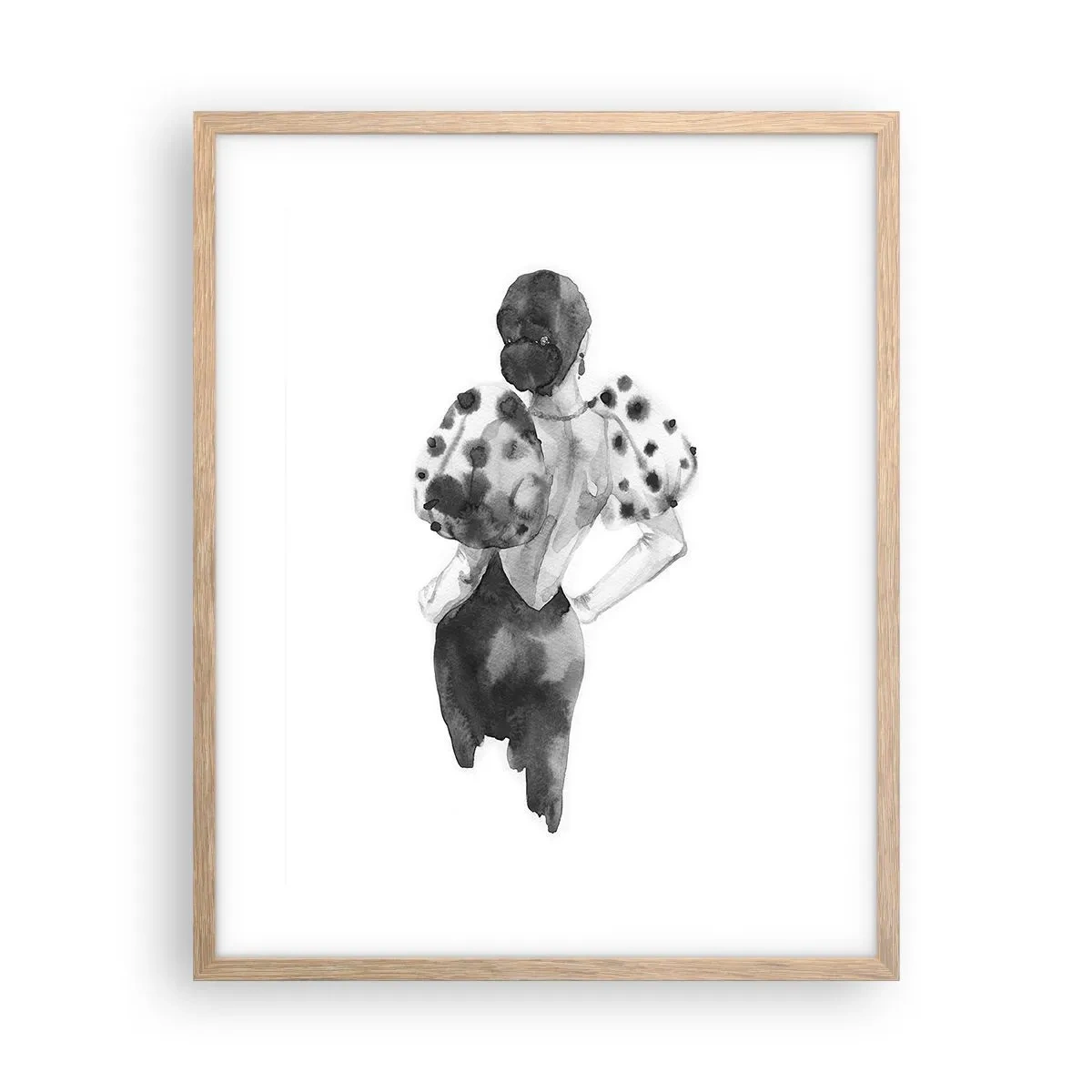 Een poster in een licht eiken lijst - Ze kwam langs - 40x50 cm