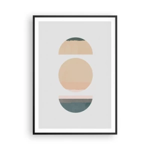 Poster in een zwarte lijst - Een Wiel achter een andere - 70x100 cm