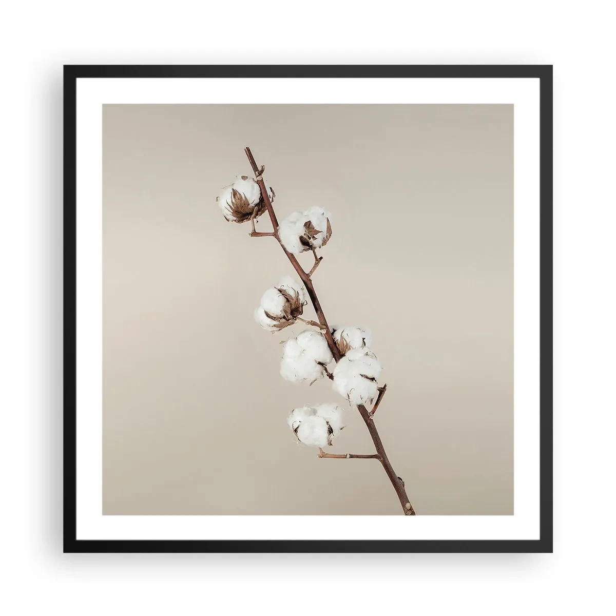 Poster in een zwarte lijst - Aan de bron van zachtheid - 60x60 cm