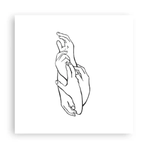 Poster - Goede aanraking - 60x60 cm