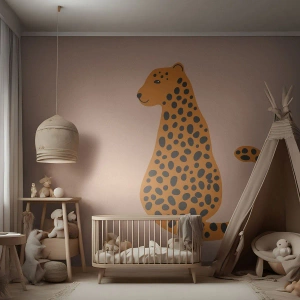 Fotobehang op maat Standard Eco - Luipaardprint is een modieus print - Voor kinderen, Panter, Dieren
