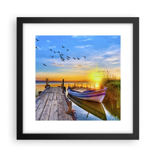 Poster in een zwarte lijst - Ik zie je morgen - 30x30 cm