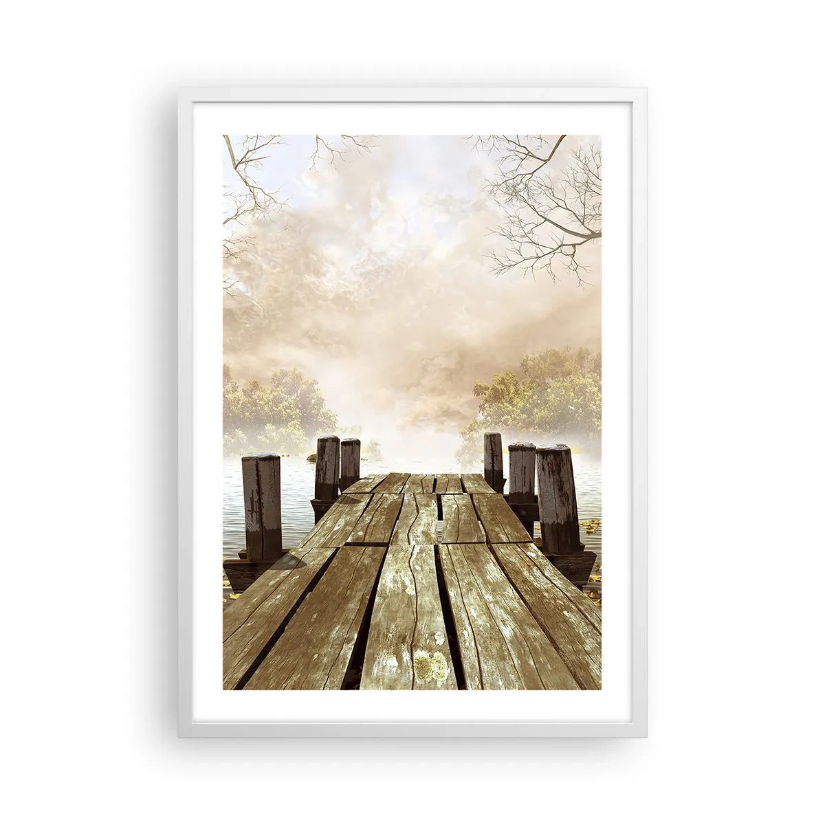 Poster in een witte lijst - Het milde verdriet van de herfst - 50x70 cm