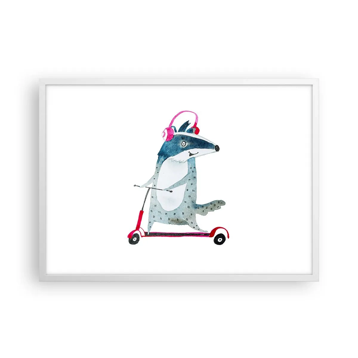 Poster in een witte lijst - Badger vreugde - 70x50 cm