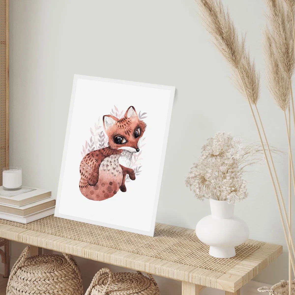 Poster in een witte lijst - Houd er gewoon van - 50x70 cm