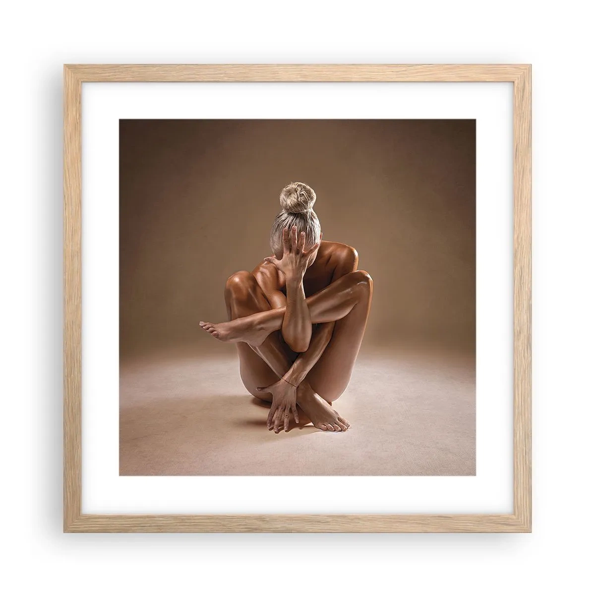 Een poster in een licht eiken lijst - De eenheid van lichaam en geest - 40x40 cm