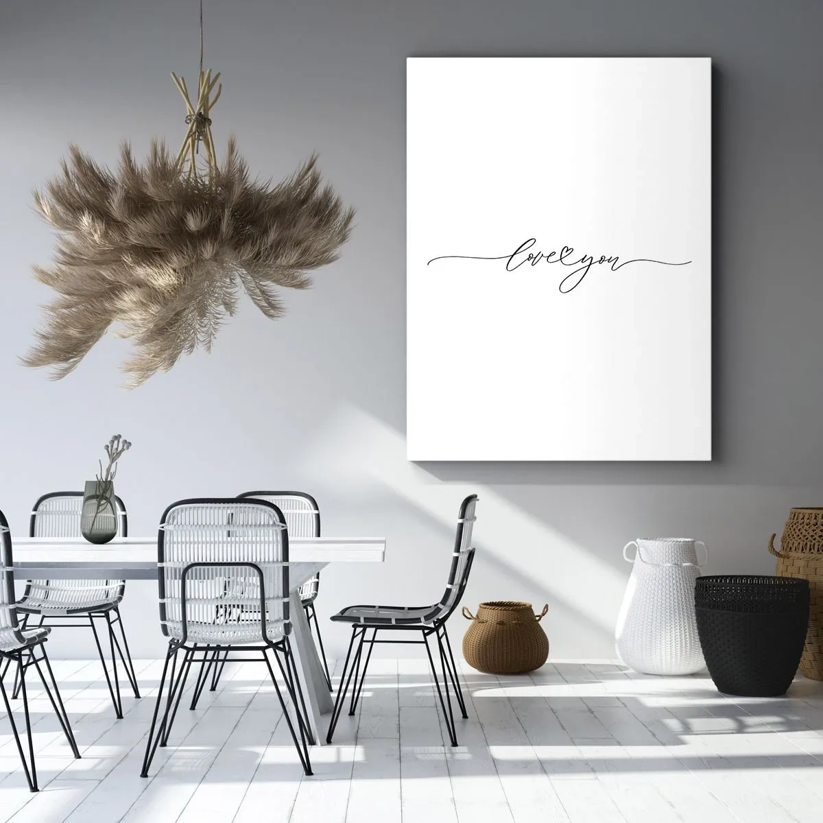 Schilderen op canvas - Zwart op wit - 50x70 cm