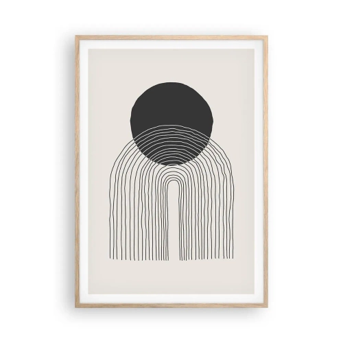 Een poster in een licht eiken lijst - Bibberen en vertrouwen - 70x100 cm